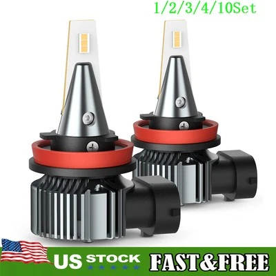 LED Fog Light Bulb H11 High Power 200W Lamp  Yellow Foglight Canbus DRL 1~10Set - Image 1 of 4