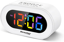 Colorful LED Digital Alarm Clock with Snooze - Adjustable Volume and Brightness 