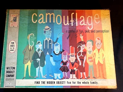 vtg Camouflage TV Game of Fun Skill Perception #4009 Milton Bradley 1961 - NEW - Image 1 of 4