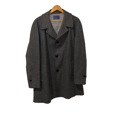Vintage Pendleton Men’s Over Coat Trench Size 46 100% Virgin Wool Made In USA - Image 1 of 4