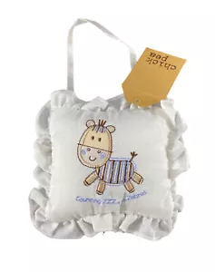 Baby Boys Nursery Hanging Decoration Pillow Zebra Small 6" Door Room Chick Pea - Picture 1 of 5
