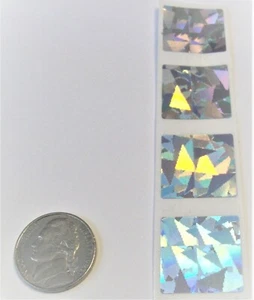 1000 Tamper Evident CI .75" Sq Product Protection Tamper Proof Hologram Stickers - Picture 1 of 6