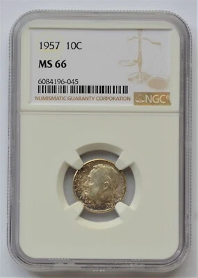 1957 10C Roosevelt Dime MS 66 - Image 1 of 4