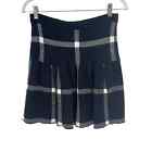 Alice + Olivia Kimbra Drop Waist Skirt Checkered Plaid Knit Sweater Size Small