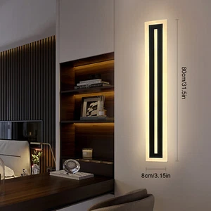 LED Wall Light Sconce Outdoor Modern Lamp Exterior Lights Long Strip Waterproof - Picture 1 of 8