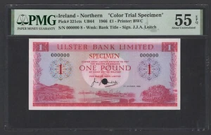 Northern Ireland One Pound 04-10-1966 P321cts Color Trial Spc AUNC - Picture 1 of 2
