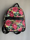 JUICY COUTURE Black Multi Rose Rosie Floral BlackPink MINI Backpack Bag
