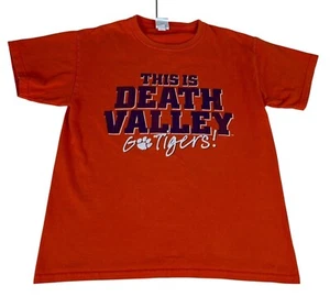 Gildan Clemson University Tigers T-Shirt Boys L Orange Death Valley Go Tigers! - Picture 1 of 6