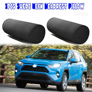 Suede Neck Headrest Pillow Cervical Spine Protection Cushion For Toyota Rav4 - Picture 1 of 11