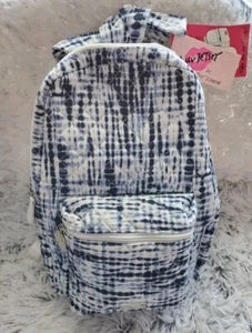 Betsey Johnson Quilted Blue Backpack With travel pillow NWT - Picture 1 of 6