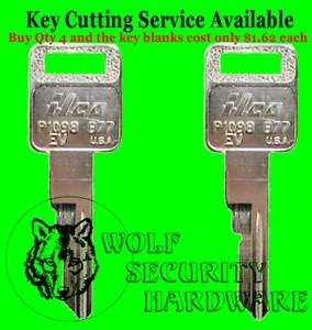Lot of Two (2) Key Blank Ilco P1098EV B77 GM Chevy Corsica Beretta - Picture 1 of 2