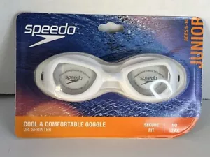 Speedo Junior Sprinter Swim Goggles, 6-14, Anti-Fog, UV Protection, White, NWT - Picture 1 of 1