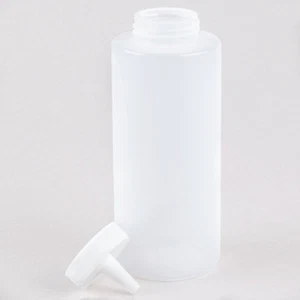 12 oz Clear Plastic Squeeze Bottle - Ketchup Mustard Sauce Condiment Dispenser - Picture 1 of 1