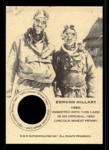 #TN0359 EDMUND HILLARY 1953 Penny Collector Coin Card