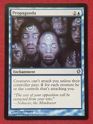 Magic The Gathering COMMANDER 2013 C13 PROPAGANDA blue card MTG - Image 1 of 2