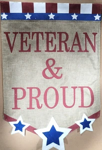 Veteran & Proud - Bandiera da giardino, nuova - Foto 1 di 2