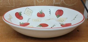 Tabletops KITCHEN PREP 201 13" Pasta Serving bowl, Tomatoes, Red Band Excellent - Picture 1 of 6