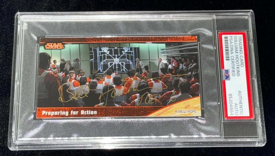 Bill Hootkins "Red 6 Pilot" 1997 Topps STAR WARS Signed Auto Rookie Card PSA RC - Image 1 of 4