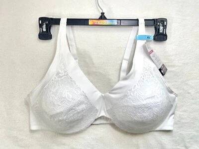 NWT Playtex 40C Secrets Ultra Soft No Poke Dreamwire Underwire Bra US4833 White - Image 1 of 4