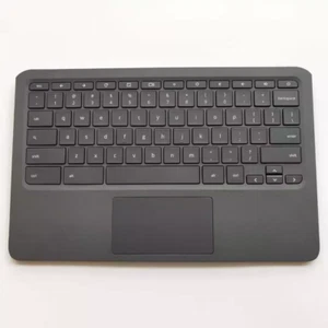 HP Chromebook 11 G6 EE US Keyboard Bezel Palmrest Upper Case Touchpad L14921-001 - Afbeelding 1 van 2