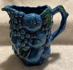 Vintage Inarco Blue Mood Indigo, Fruit Pitcher, Blue & Green Color Japan E2429 - Picture 1 of 7