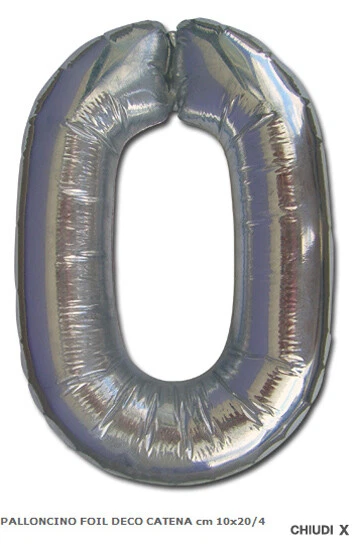 Palloncino Catena in Foil Argento 10x20 1509 - Immagine 1 di 1