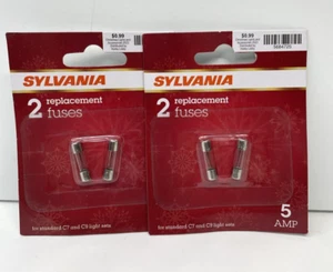 Christmas Sylvania 6 Replacement Bulbs 5 AMP Fuses For Indoor or Outdoor NEW - Picture 1 of 2