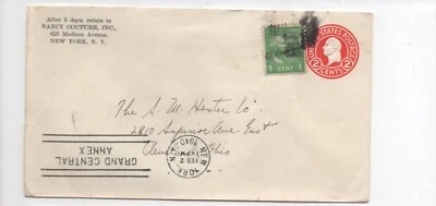 United States entire used 804 U429 New York to Cleveland Ohio lot b - Image 1 of 2