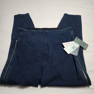 NEU Lysse hohe Taille Denim Leggings indigoblau extra großer Reißverschluss Beine $ 108 unverbindliche Preisempfehlung des Herstellers - Bild 1 von 2
