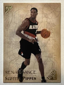 1999-00 Topps Gallery Exhibits, Scottie Pippen, tarjeta #GE5 Portland Trail Blazers - Imagen 1 de 2