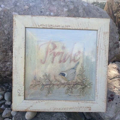 Home Decor Chickadee Pride Art Framed Convey Inspiration and Personal Values - Image 1 of 4