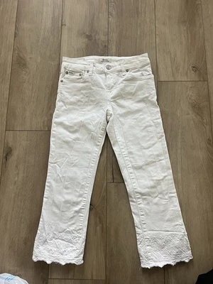 Pantalones de mezclilla Ralph Lauren capris blancos talla 12 para niñas Foto 1 de 4