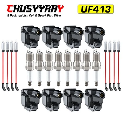 8 bobinas de encendido + bujías + cable para Chevrolet Silverado 2500HD 2008-2016 Foto 1 de 4
