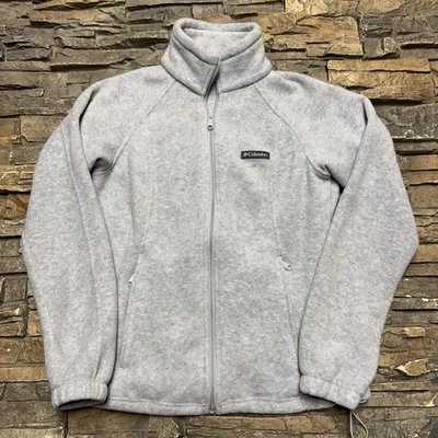 Chaqueta Suéter Columbia Polar Cremallera Completa Mujer Gris Medio Aire Libre Senderismo Foto 1 de 4