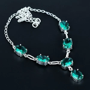 Collana gioielli solitario in argento sterling 925 con pietra preziosa... - Foto 1 di 6