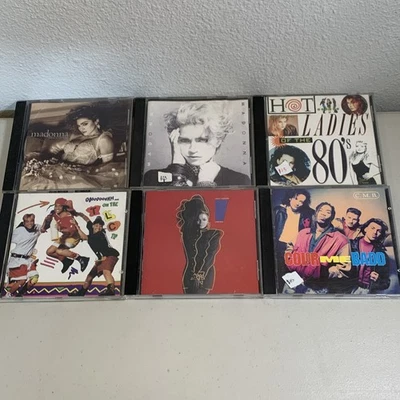 80s 90s Pop R&B CD Lot Madonna Janet Jackson TLC Color Me Badd Icons Set of 6 - Image 1 of 4