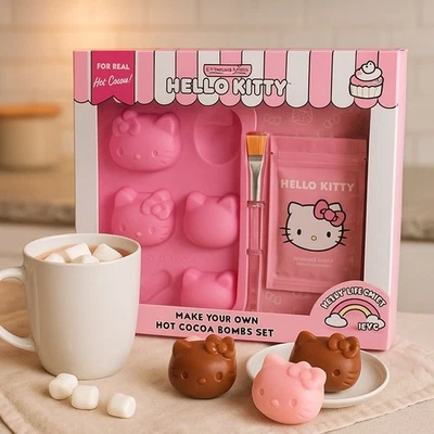 Kit para hacer bombas de cacao caliente Hello Kitty 15 piezas cocina de pie de mano 2022 Sanrio NUEVO Foto 1 de 4