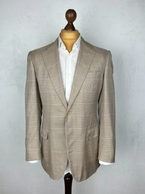 Abrigo deportivo DOLPH SCHMID Luxury Sastre Gran ventana Cuadros Lana y Seda 40US\50IT Foto 1 de 4