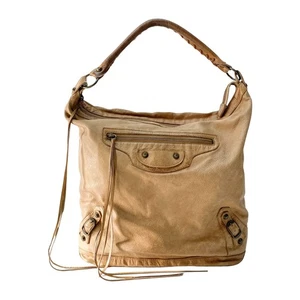 BALENCIAGA The Day Brown Calfskin Leather Hobo Bag - Picture 1 of 19