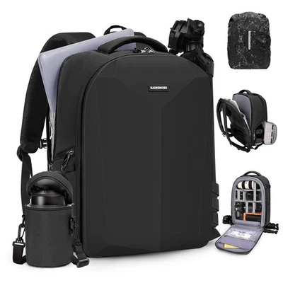 Mochila de câmera RAINSMORE capa dura para DSLR/SLR impermeável bolsa de câmera com ... - Imagem 1 de 4