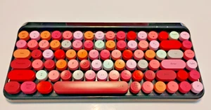 UBOTIE SK-621BT Bluetooth Keyboard Black Pink Orange Red Retro Typewriter 84 Key - Afbeelding 1 van 7