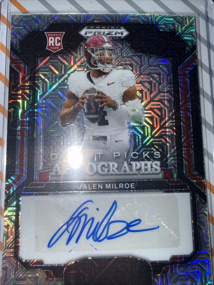 2025 Prizm Draft Picks #DPA-JME Jalen Milroe Silver Mojo Rookie Auto /25 SSP RC - Imagem 1 de 2