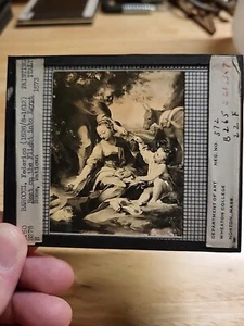 Vtg Magic Lantern Slide-Rest On The Flight Into Egypt- By Federico Barocci - Picture 1 of 4