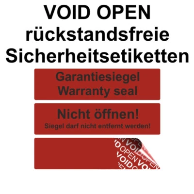ETIKETTENSHOP THON VOID OPEN rückstandsfreie Sicherheitsetiketten auf Rolle - 80 x 20 mm