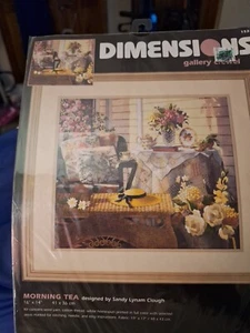 DIMENSIONS GALLERY CREWEL MORNING TEA Stitchery KIT 2002 Cottage New & Sealed! - Picture 1 of 6