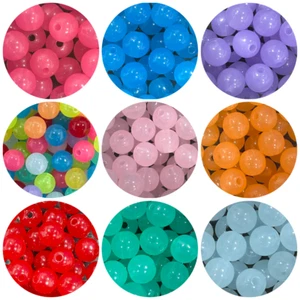 500 cuentas acrílicas redondas estilo gelatina de 8 mm para hacer joyas artesanales hágalo usted mismo - Imagen 1 de 12