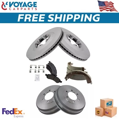 Front and Rear Brake Pad & Rotor,Shoe & Drum Kit Fits For 09-12 Chevrolet GMC - Изображение 1 из 4