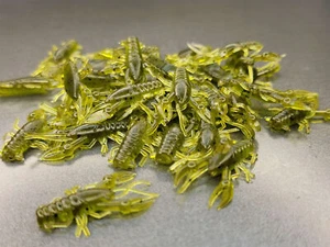 (30) 1" Mighty Craw "Natural Grn" Crappie Panfish Jig Crawfish Lure Soft Plastic - Picture 1 of 3