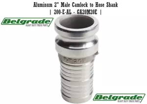 (2 Pack!) Aluminum 2" Male Camlock to Hose Shank | 200-E-AL - GA20M20E | - Picture 1 of 3