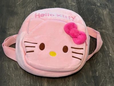 Plush Backpack Pink Hello Kitty Child Girl Kids Small Zipper Adjustable NWOT - Image 1 of 4